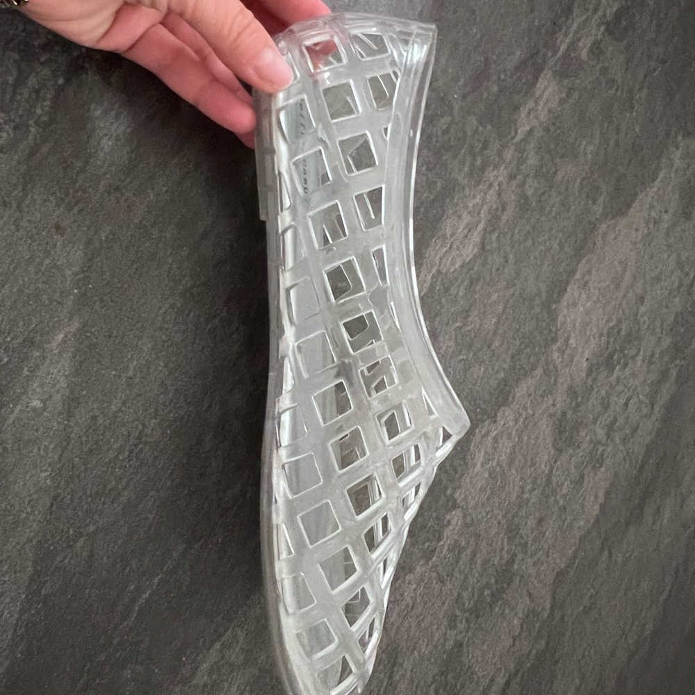 Clear Geometric Slip-On Shoes - Picture 2 of 6